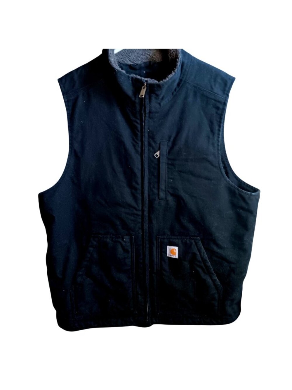 Large Tall LT Carhartt Men's Sherpa Lined Vest 104277 Black